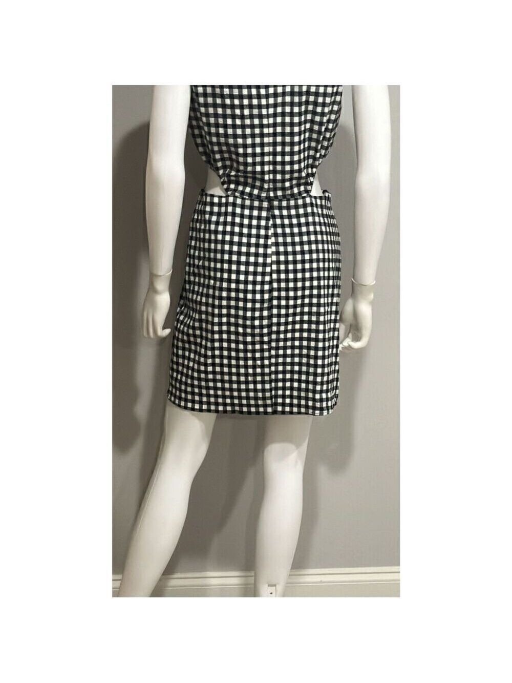 Wayf Jules Cutout O-ring Minidress in Black and White Size Medium - Picture 10 of 11